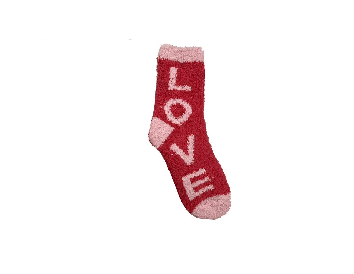 Fuzzy valentine socks  Jilly's Socks 'n Such