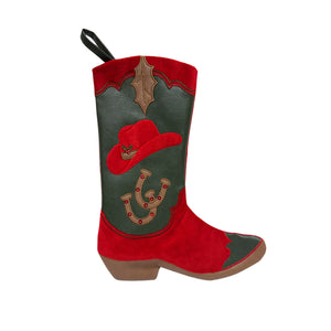 Christmas Cowboy Boot Stocking