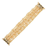 Load image into Gallery viewer, Stretch Apple Watch Bracelet Strap - Gold Demure
