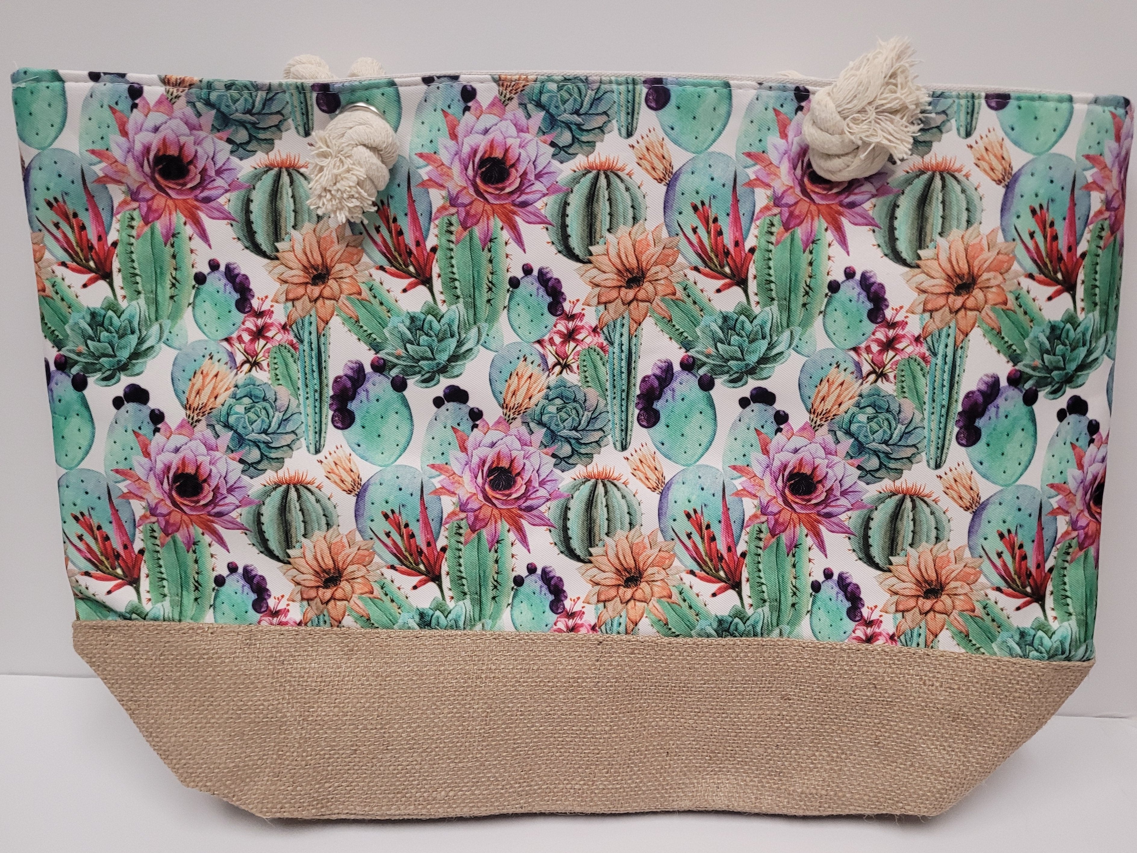 Colorful Cactus Tote Bag