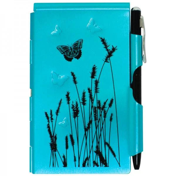 Flip Notepad with cover and pen - Blue