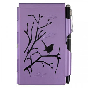 Flip Notepad with cover and pen - Violet