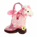 Load image into Gallery viewer, Fancy Pals Toy Pet Carrier - Giddyup Boot Pink
