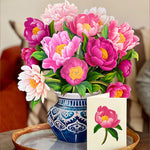 Load image into Gallery viewer, Life Sized Pop-Up Peony Paradise Card
