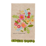 Load image into Gallery viewer, Embroidered Floral Pom Towel
