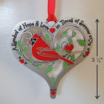 Load image into Gallery viewer, Hope &amp; Love Cardinal Ornament
