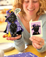 Load image into Gallery viewer, Mini Pop-Up Card: Halloween Cat
