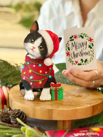Load image into Gallery viewer, Mini Pop-Up Card: Christmas Kitten
