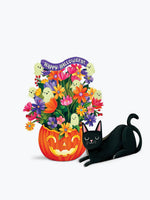 Load image into Gallery viewer, Mini Pop-Up Card: Jack-O'-Lantern Boo-Quet
