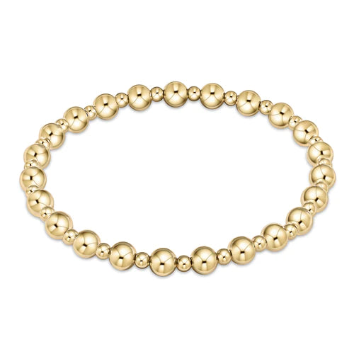 Enewton Classic Grateful Pattern 5mm Gold Bead Bracelet