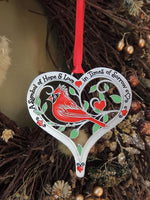 Load image into Gallery viewer, Hope &amp; Love Cardinal Ornament
