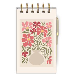 Pink Floral Market Jotter Notepad