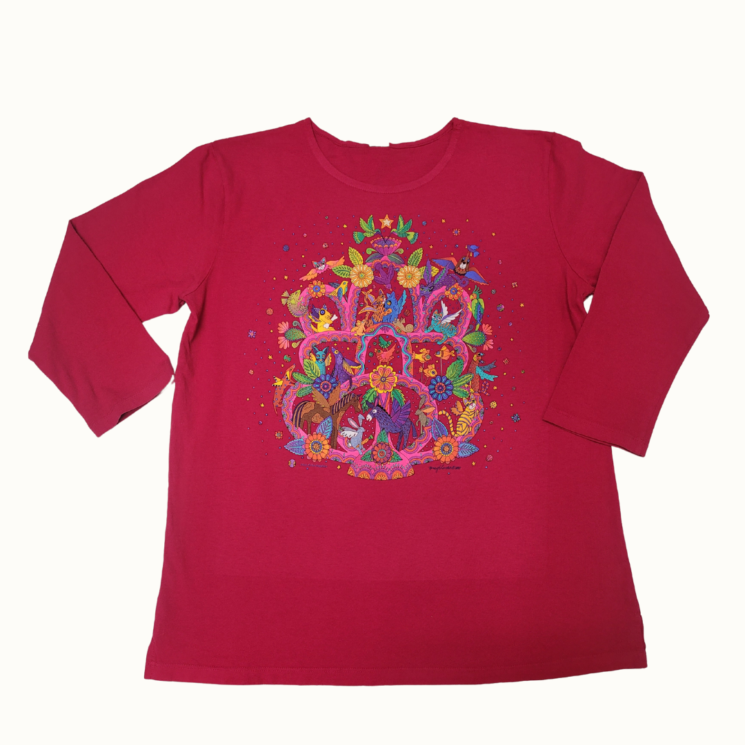 Arbol de los Angelitos Christmas 2024 3/4 Sleeve Sabaku - Pink