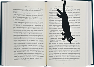 Curious Cat Hanging Metal Bookmark