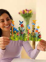 Load image into Gallery viewer, Mini Pop-Up Card: Birdhouse Garden
