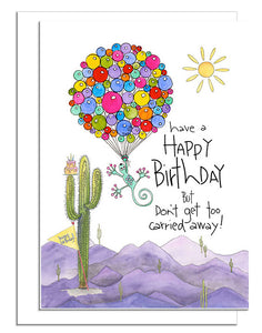 Lizard Balloons Birthday Card