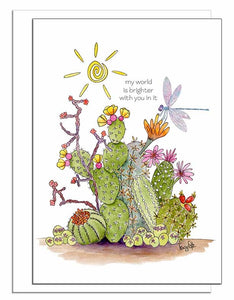Dragonfly Cactus Bunch Friend Card