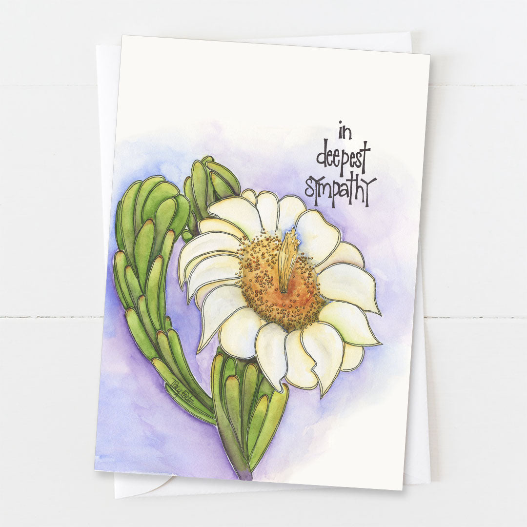 Southwest Cactus Bloom Sympathy Card