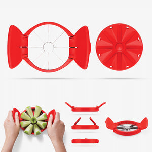 Flapple fold-flat apple slicer