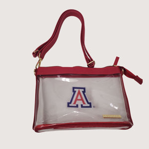 University of Arizona Clear with Red Small Crossbody Purse