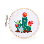 Load image into Gallery viewer, Mini Cross Stitch Embroidery Kit: Cactus
