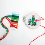 Load image into Gallery viewer, Mini Cross Stitch Embroidery Kit: Cactus
