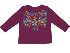 Hummingbird Huipi 3/4 Sleeve Sabaku - Plum