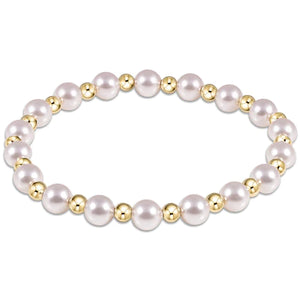 Enewton Classic Grateful Pattern 4mm Bead Bracelet- Pearl