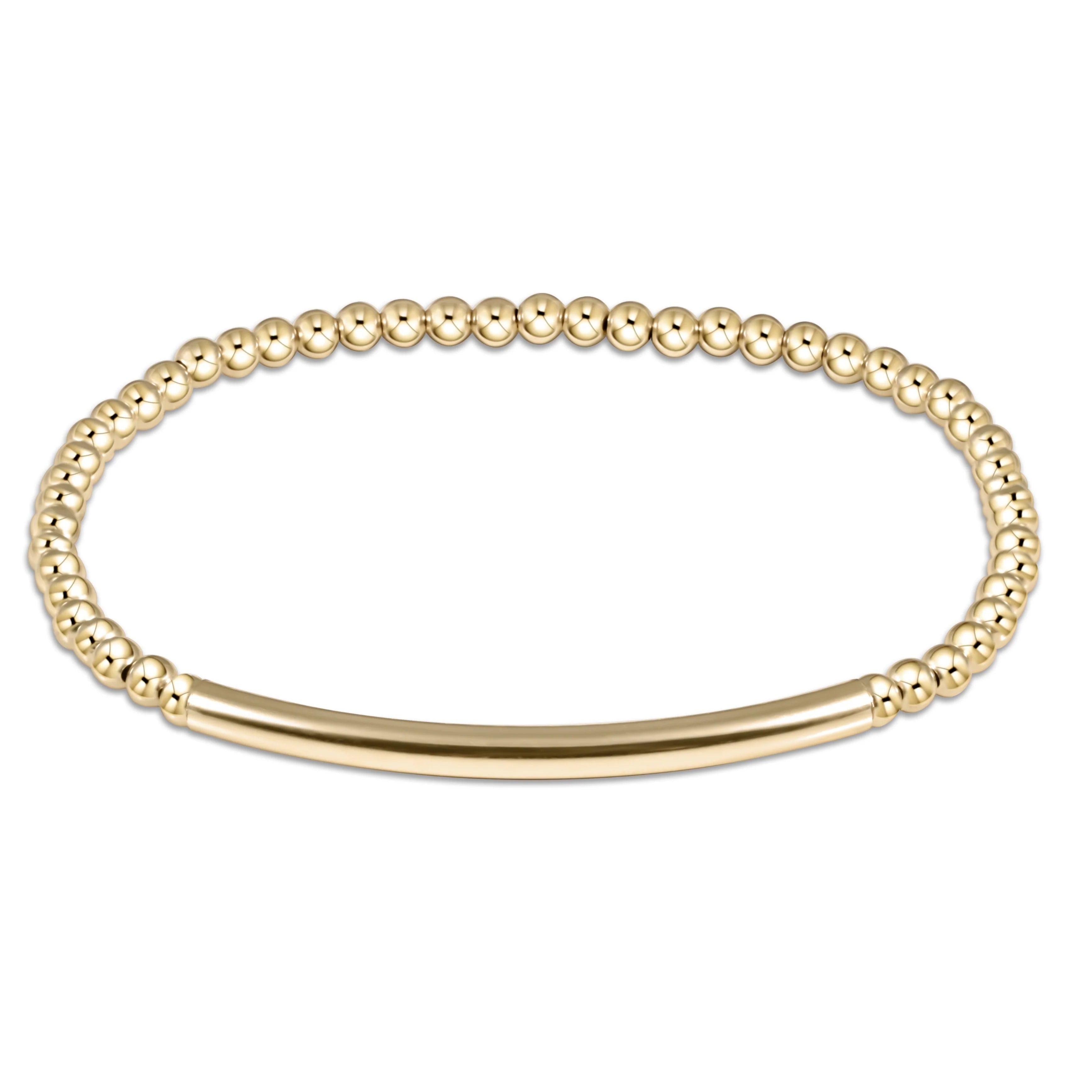 Enewton Classic Gold 3mm Bead Bracelet- Bliss Bar Smooth