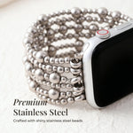 Load image into Gallery viewer, Stretch Apple Watch Bracelet Strap - Platinum Demure
