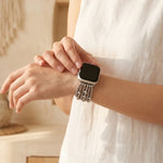 Load image into Gallery viewer, Stretch Apple Watch Bracelet Strap - Platinum Demure
