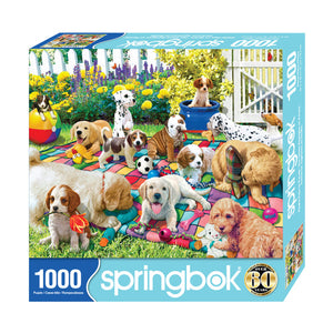 Playful Pups on Parade Springbok 1,000-Piece Puzzle