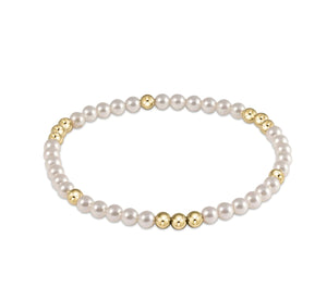 Enewton Worthy Pattern 3mm Bead Bracelet- Pearl
