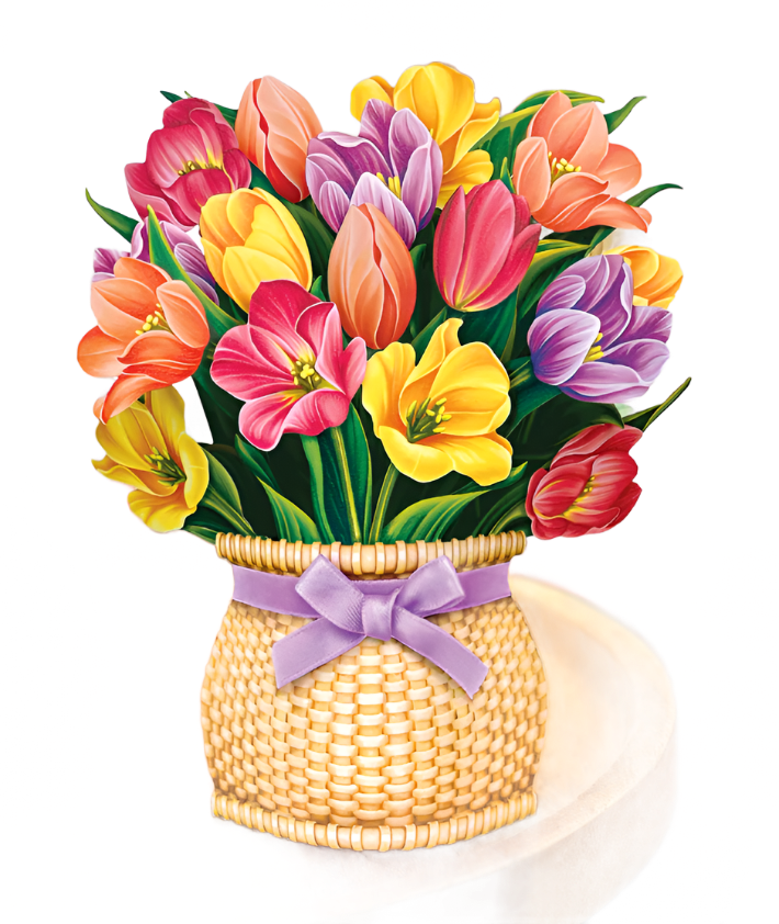 Mini Pop-Up Flower Bouquet: Festive Tulips
