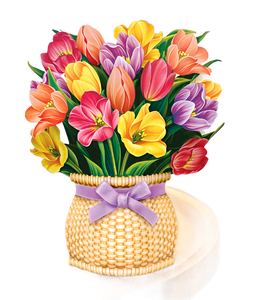 Mini Pop-Up Flower Bouquet: Festive Tulips