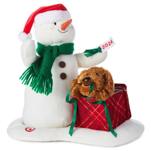 Wrapped in Joy Singing Snowman Plush With Motion