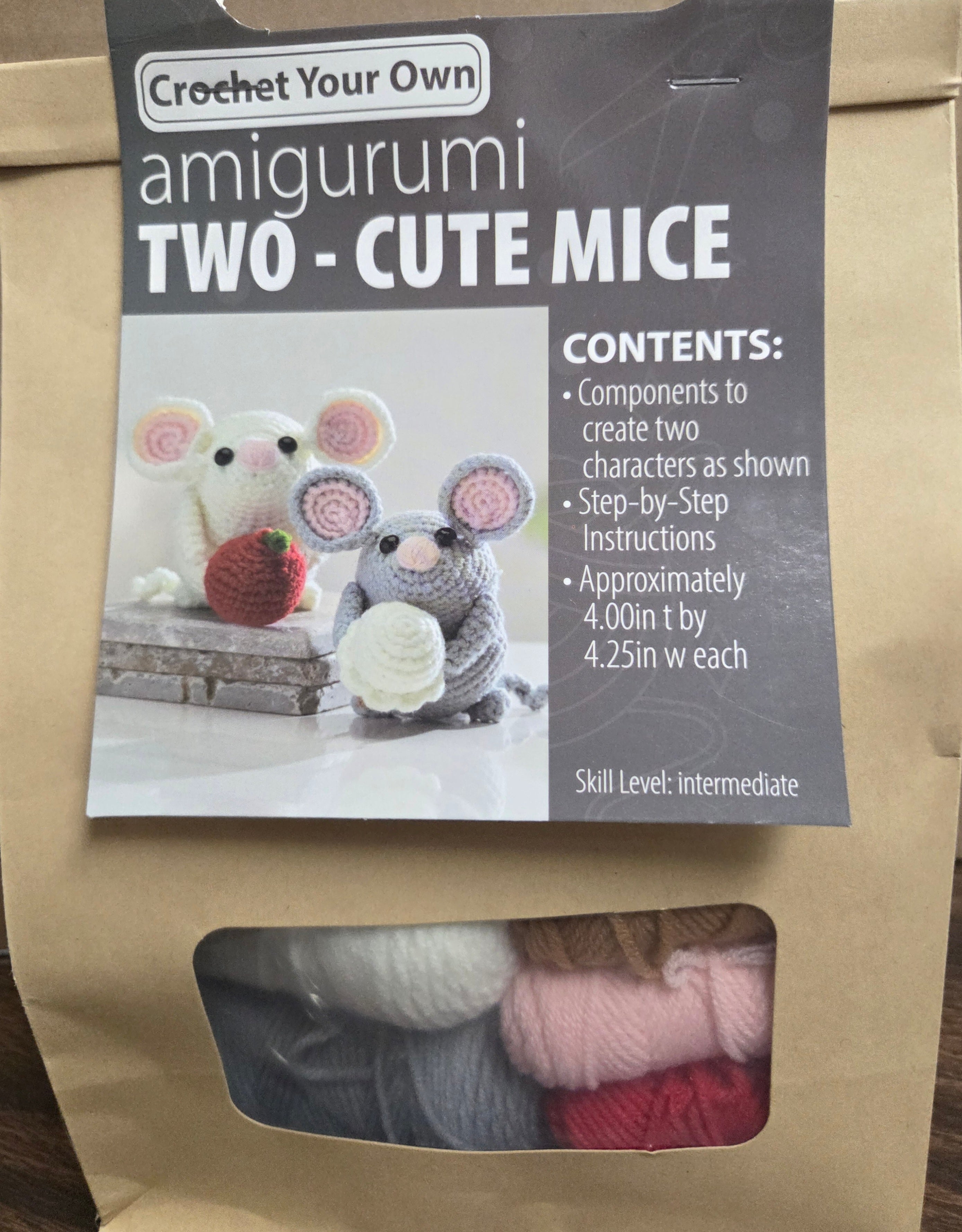 Amigurumi Two-Cute Mice DIY Crochet Kit