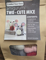Load image into Gallery viewer, Amigurumi Two-Cute Mice DIY Crochet Kit

