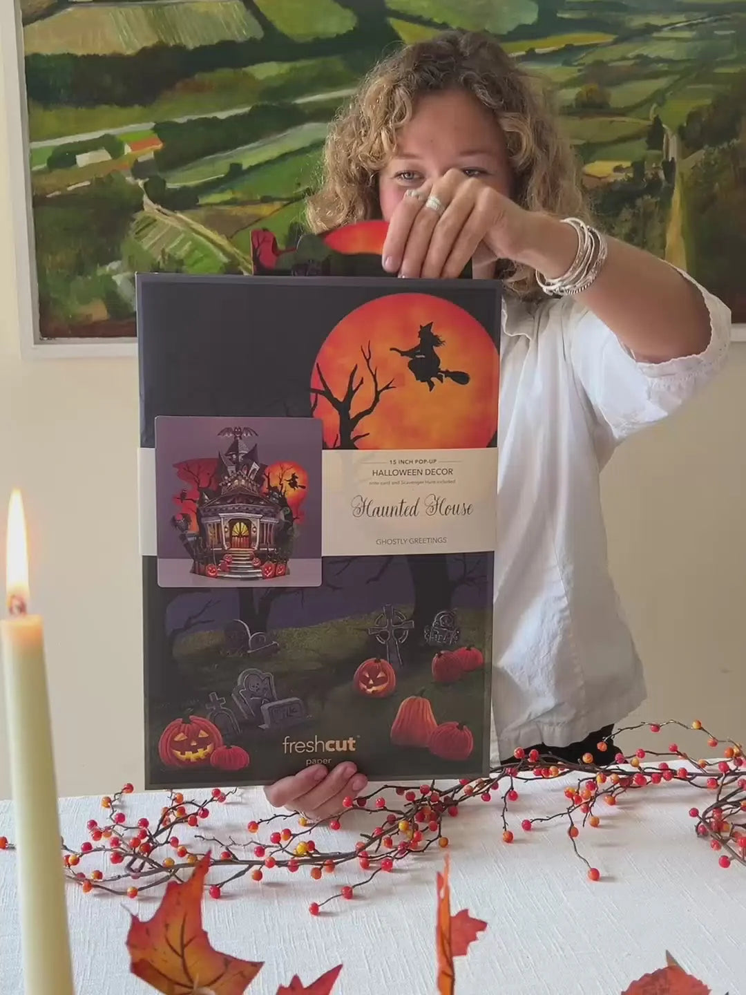 15-inch Pop-Up Ghostly Greetings: Haunted House