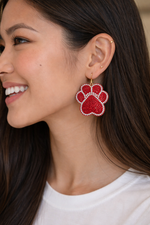Load image into Gallery viewer, Wildcat Paw Bling Earrings
