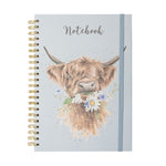 Load image into Gallery viewer, Wrendale Large Notebook - Daisy Coo Highland Cow
