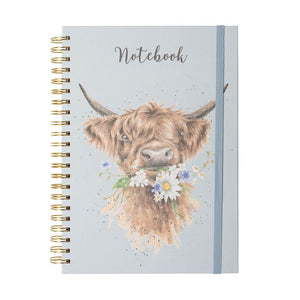 Wrendale Large Notebook - Daisy Coo Highland Cow