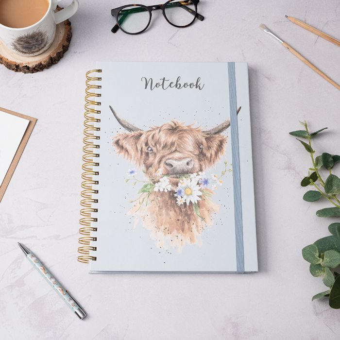 Wrendale Large Notebook - Daisy Coo Highland Cow