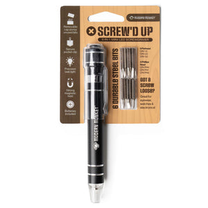 Screw'd Up - 6-in-1 LED Mini LED Screwdriver - Black