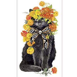 Flour Sack Kitchen Towel - Black Cat