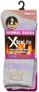 2 PACK Insulated Thermal Socks Women's Patterned Colors