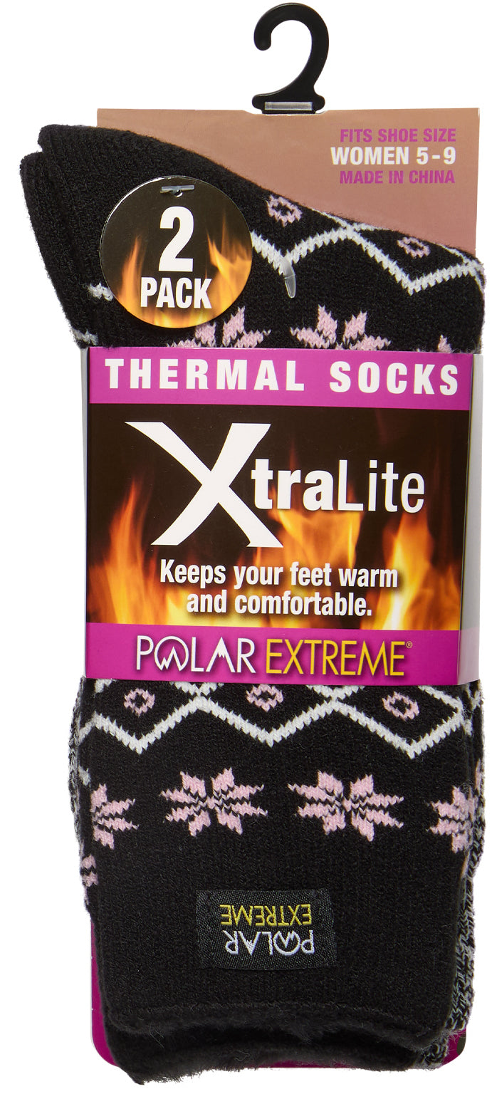 2 PACK Insulated Thermal Socks Women's Patterned Colors