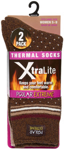 2 PACK Insulated Thermal Socks Women's Patterned Colors