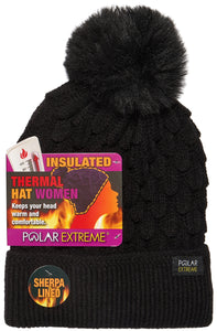 Insulated Women's Beanie Hat - Sherpa Lined