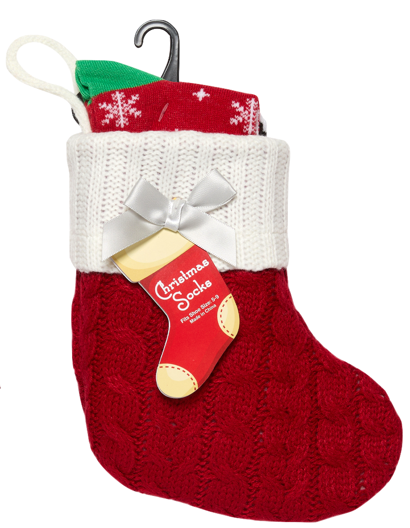 Christmas Stocking and Socks 2 Pairs